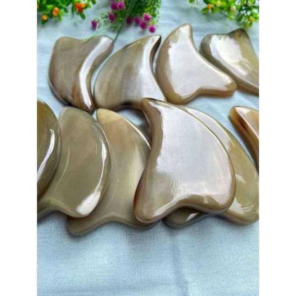 【天然工坊】🇹🇼 牛角刮痧板 天然牛角 刮痧板 臉部加厚款 拔筋棒 加厚牛角 臉部牛角 三角牛角 二件組-細節圖3