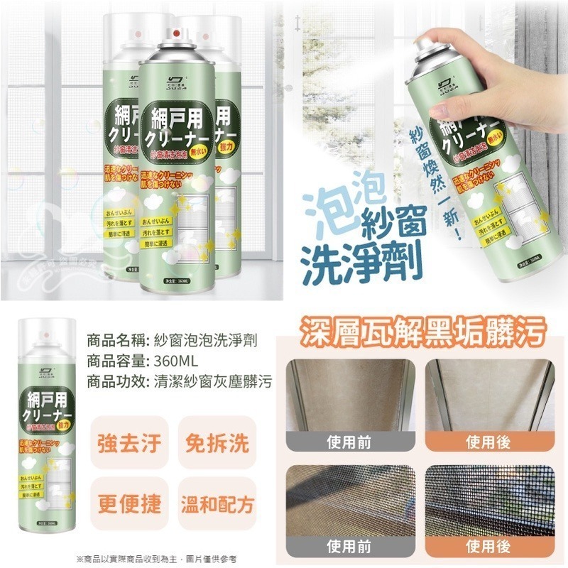 ⚡台灣現貨⚡紗窗清潔劑 洗紗窗 紗窗去汙 紗門 紗窗噴霧 泡沫清潔劑 紗窗清洗劑 泡沫清潔液 居家清潔劑 溫和配方-細節圖3