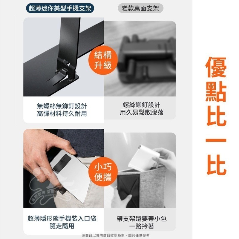 ⚡台灣現貨⚡超薄迷你美型手機支架 手機指環支架 桌面摺疊超薄隱形支架 背貼粘貼式 迷你小巧不鏽鋼指環手機支撐架 手機支-細節圖5