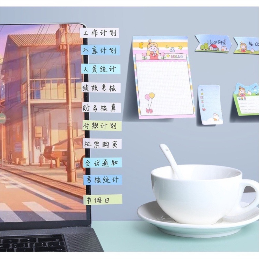 ⚡台灣現貨⚡莫蘭迪抽取式便利貼 備忘錄 MEMO 筆記本 便利貼-細節圖4