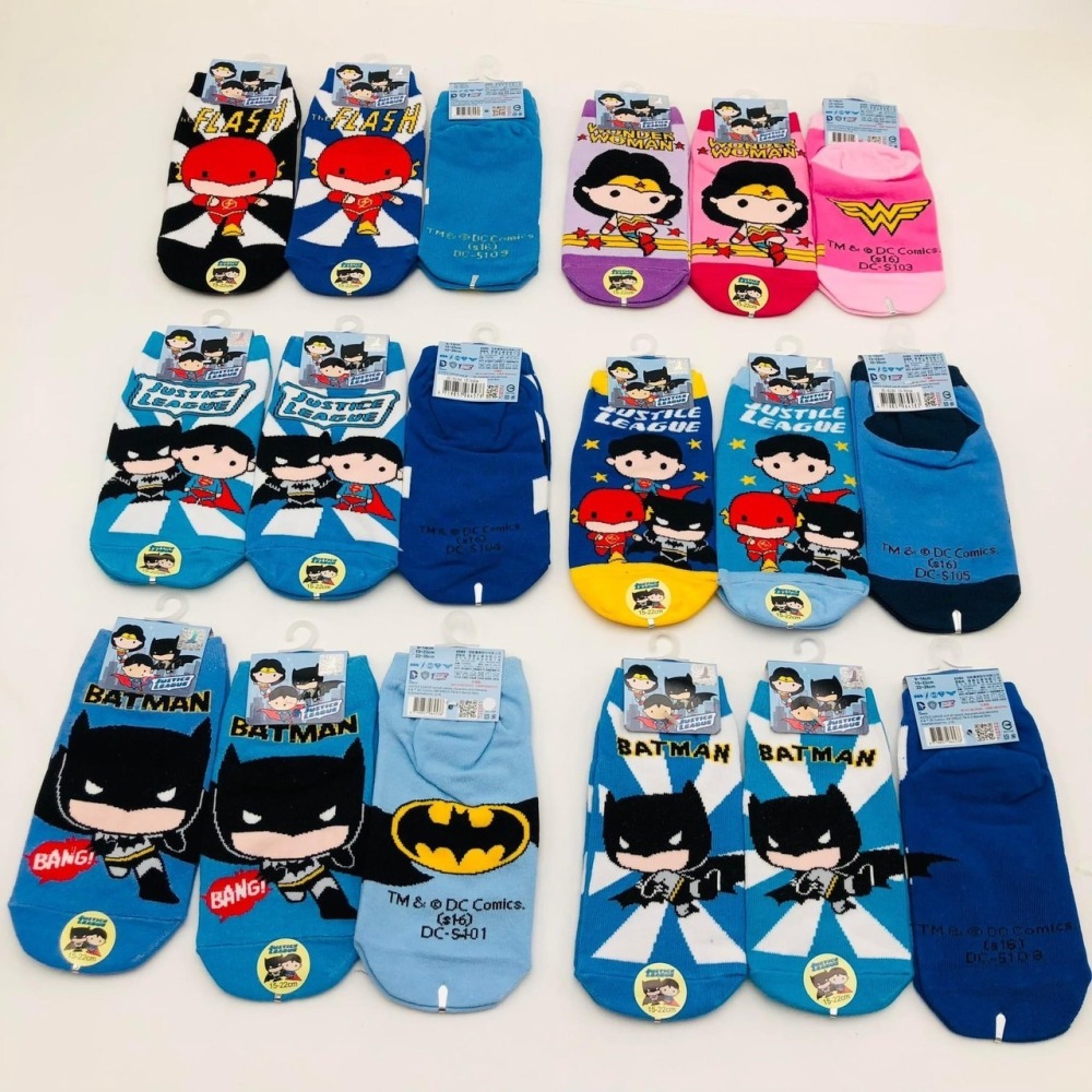 ⚡台灣現貨⚡正義聯盟童襪 正版授權 台灣製造 止滑顆粒  精梳棉直板襪子系列童襪/嬰兒襪 蝙蝠俠/超人/女超人/閃電俠-細節圖7
