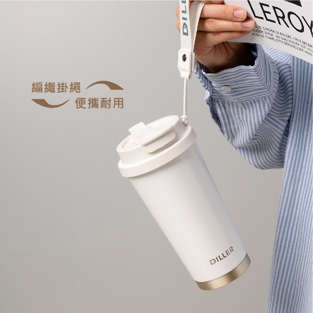 ⚡台灣現貨⚡316不鏽鋼保溫杯 DILLER 咖啡杯 隨行杯 保冷杯 保冰杯 保溫瓶 316不銹鋼水壺 保溫水壺 女神-細節圖5