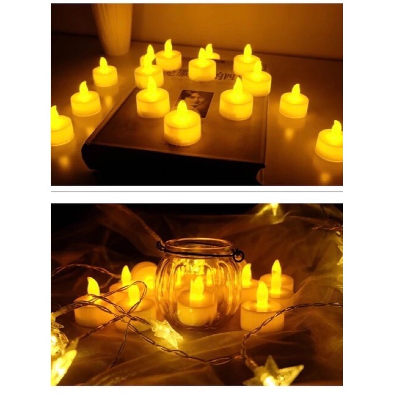 ⚡台灣現貨⚡【送電池】LED電子蠟燭燈仿真小茶蠟燈表白求婚聖誕新年派對-細節圖4