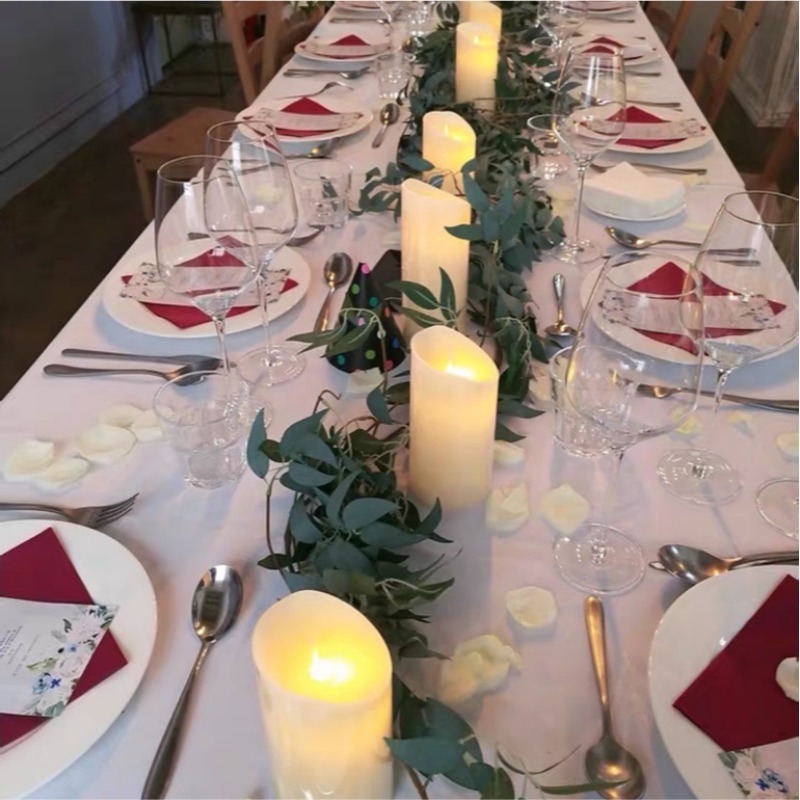 ⚡台灣現貨⚡【火苗搖擺-送電池】led電子蠟燭 仿真石蠟燈 婚慶浪漫酒吧裝飾引路燈-細節圖3