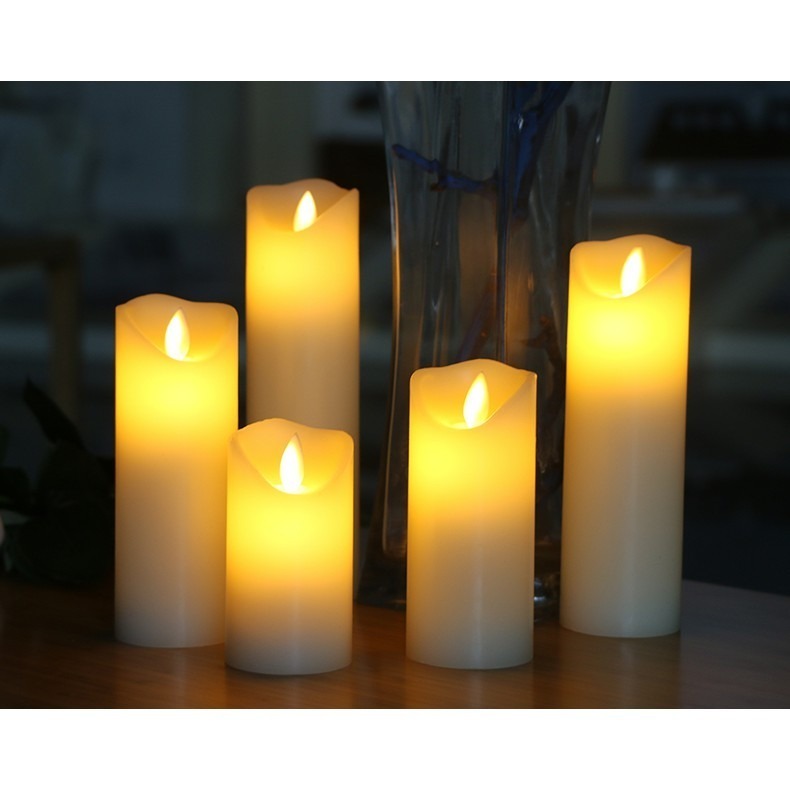 ⚡台灣現貨⚡【火苗搖擺-送電池】led電子蠟燭 仿真石蠟燈 婚慶浪漫酒吧裝飾引路燈-細節圖6