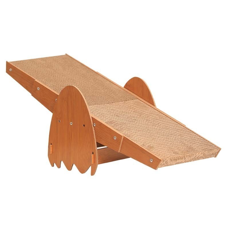 ⚡台灣現貨⚡蹺蹺板貓抓板 雙面抓 超取三片 最便宜 高密度 超耐抓 貓磨爪 抓板 梯抓 方抓 梯形 矩形 貓玩具-細節圖2