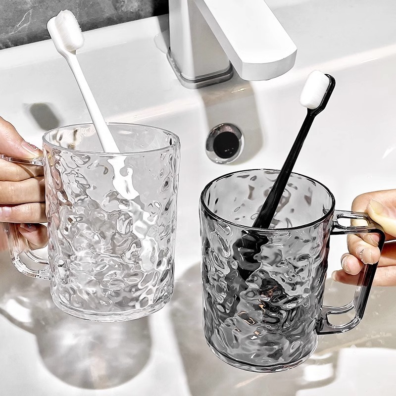 ⚡台灣現貨⚡輕奢水波紋漱口杯 水波紋漱口杯 加厚漱口杯 刷牙杯 洗漱杯 牙刷杯 杯子 水杯 盥洗杯-細節圖3