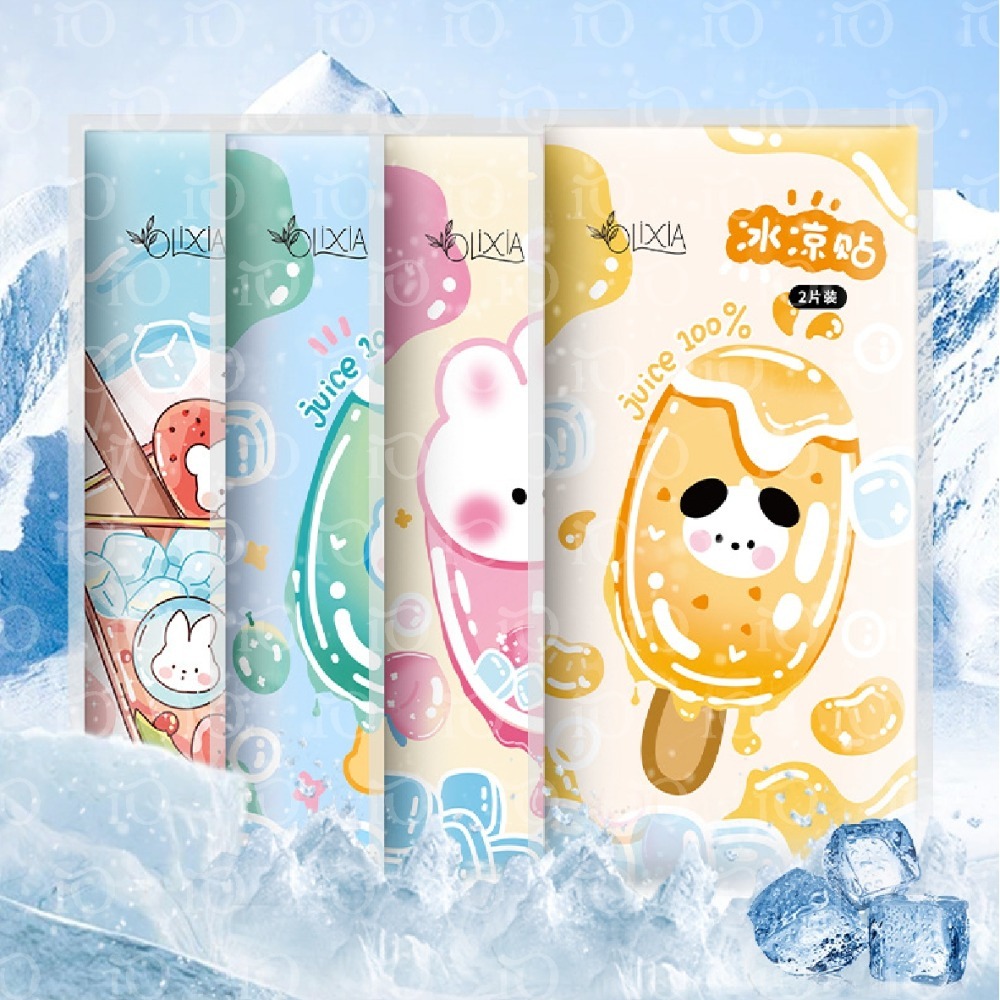 ⚡台灣現貨⚡夏日降溫冰涼貼-2入 退熱貼 降溫神器 清涼消暑降溫退熱 冰涼貼 水果味 薄荷 冰涼降溫貼 手機散熱貼-規格圖9