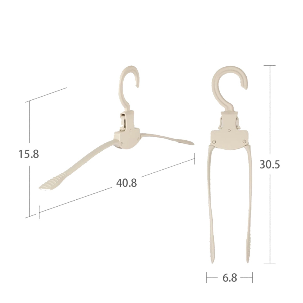 ⚡台灣現貨⚡秒收魔術衣架 新型日式折疊衣架 旅行衣架 一壓即收、輕巧簡便 改良款雙邊加防滑條設計 無痕折疊衣架-細節圖8