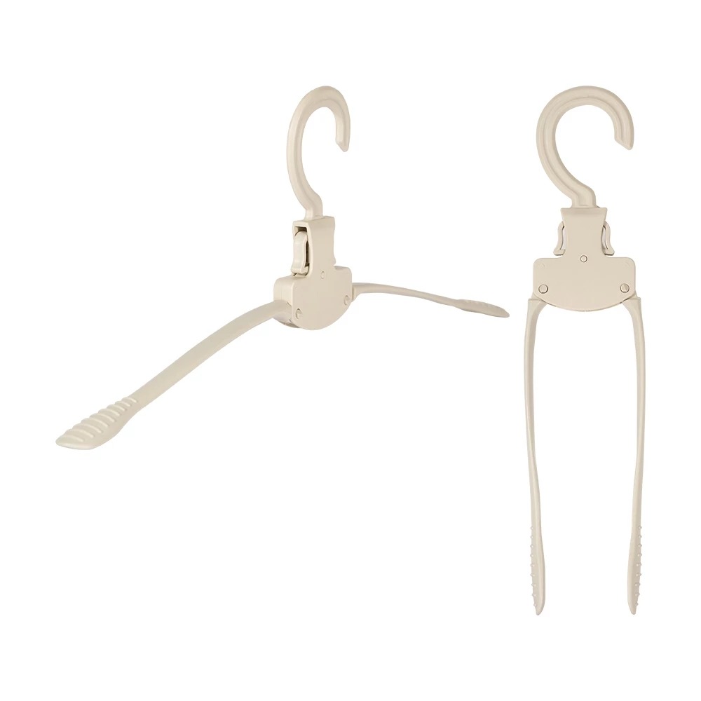 ⚡台灣現貨⚡秒收魔術衣架 新型日式折疊衣架 旅行衣架 一壓即收、輕巧簡便 改良款雙邊加防滑條設計 無痕折疊衣架-規格圖8