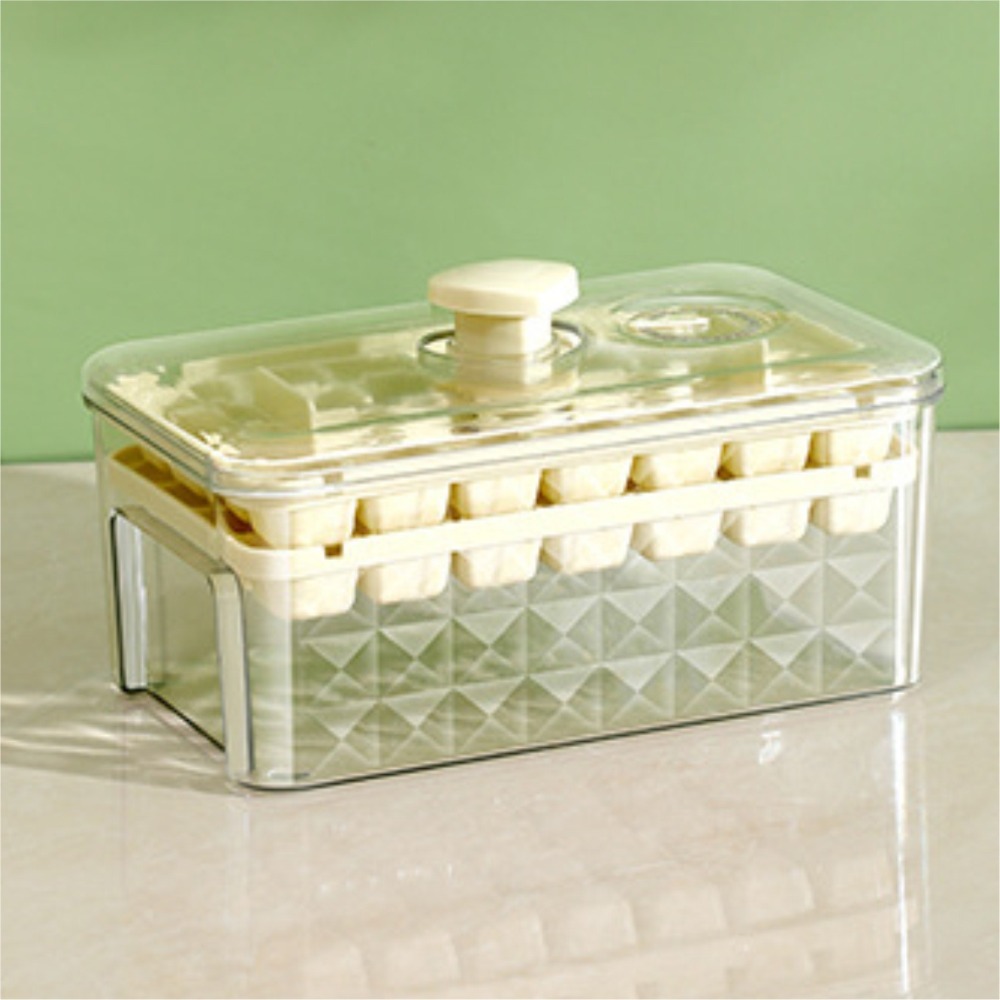 ⚡升級新款⚡一鍵脫冰製冰盒 秒脫冰製冰盒 按壓式冰塊盒 送冰鏟 儲冰盒 製冰盒 冰塊模具 冰塊盒 製冰 按壓式製冰盒-規格圖9