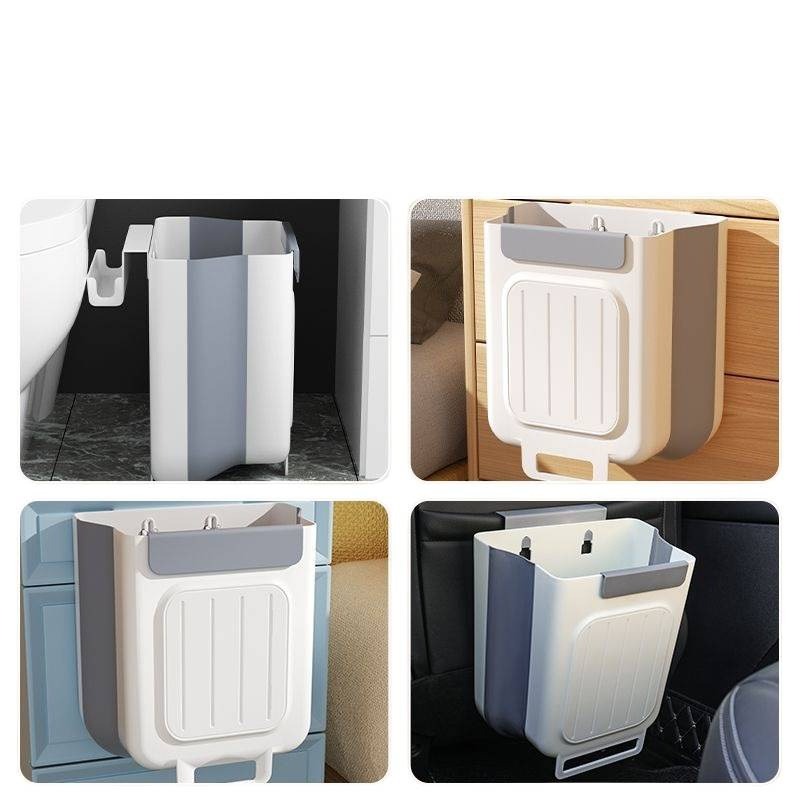 ⚡台灣現貨⚡折疊垃圾桶 掛式折疊垃圾桶 廚房垃圾桶 壁掛式垃圾桶 垃圾袋掛架 掛式垃圾桶 垃圾桶 廚餘桶-細節圖9