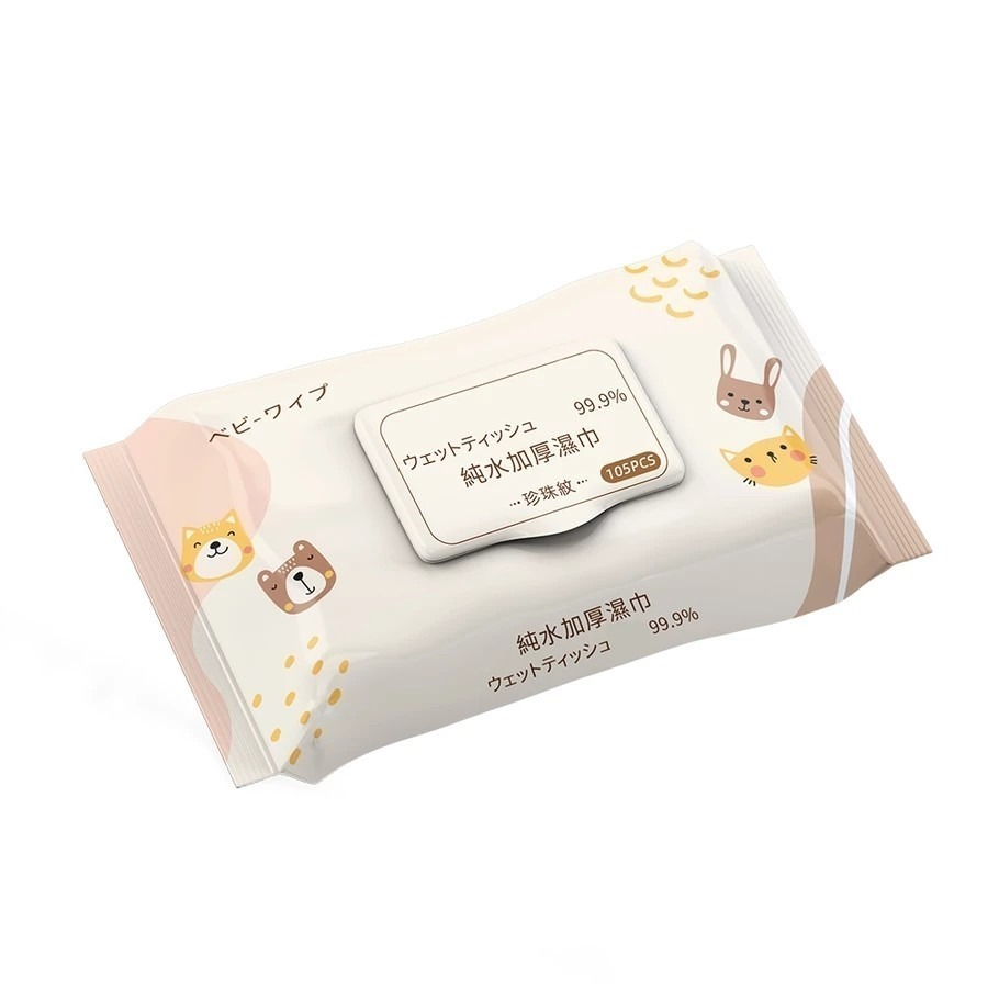 ⚡台灣現貨⚡【箱購免運】純水加厚濕紙巾 純水濕巾 嬰兒濕紙巾 【箱購】【限購一箱】105抽單包*20包 濕紙巾 擦臉巾-細節圖8