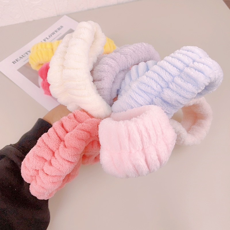 ⚡台灣現貨⚡一雙入 洗臉手腕帶 洗臉手腕套 超柔軟洗臉手腕帶 洗臉髮帶 束髮帶 珊瑚絨手腕帶 防濕身洗臉神器-細節圖4