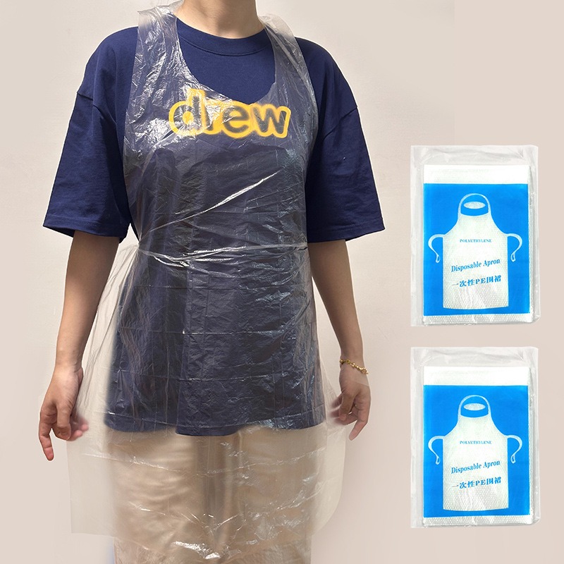 ⚡台灣現貨⚡拋棄式圍兜 成人/兒童 拋棄式圍裙 一次性圍兜 一次性圍裙 免洗圍裙 免洗圍兜 PE材質 防水 防油-細節圖6