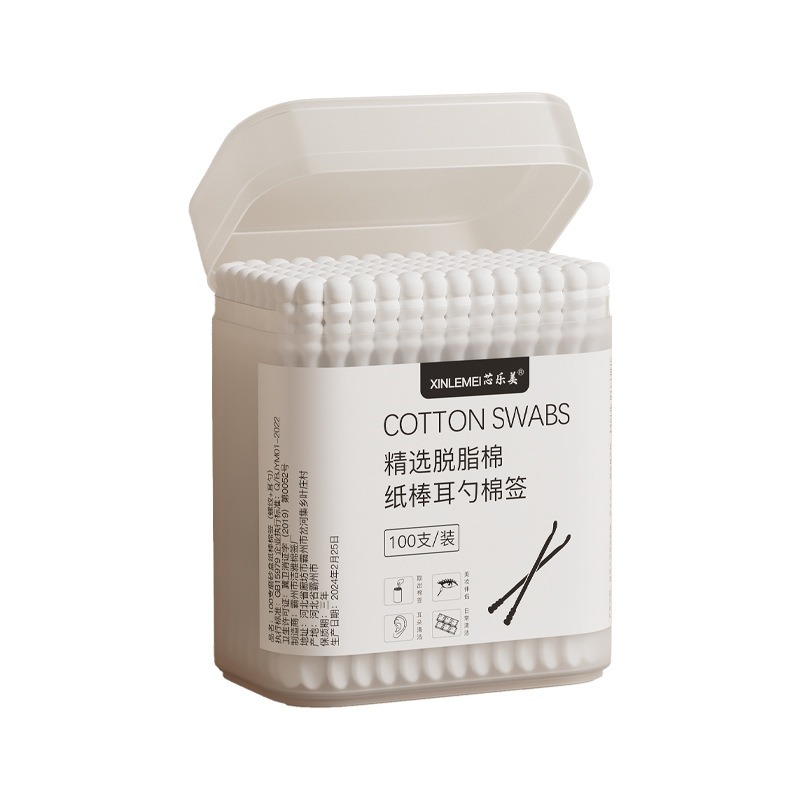 ⚡台灣現貨⚡日式紙軸耳扒棉花棒 成人掏耳棉簽 雙頭挖耳勺棉花耳朵棉棒耳朵清潔器 挖耳棉花棒-規格圖7