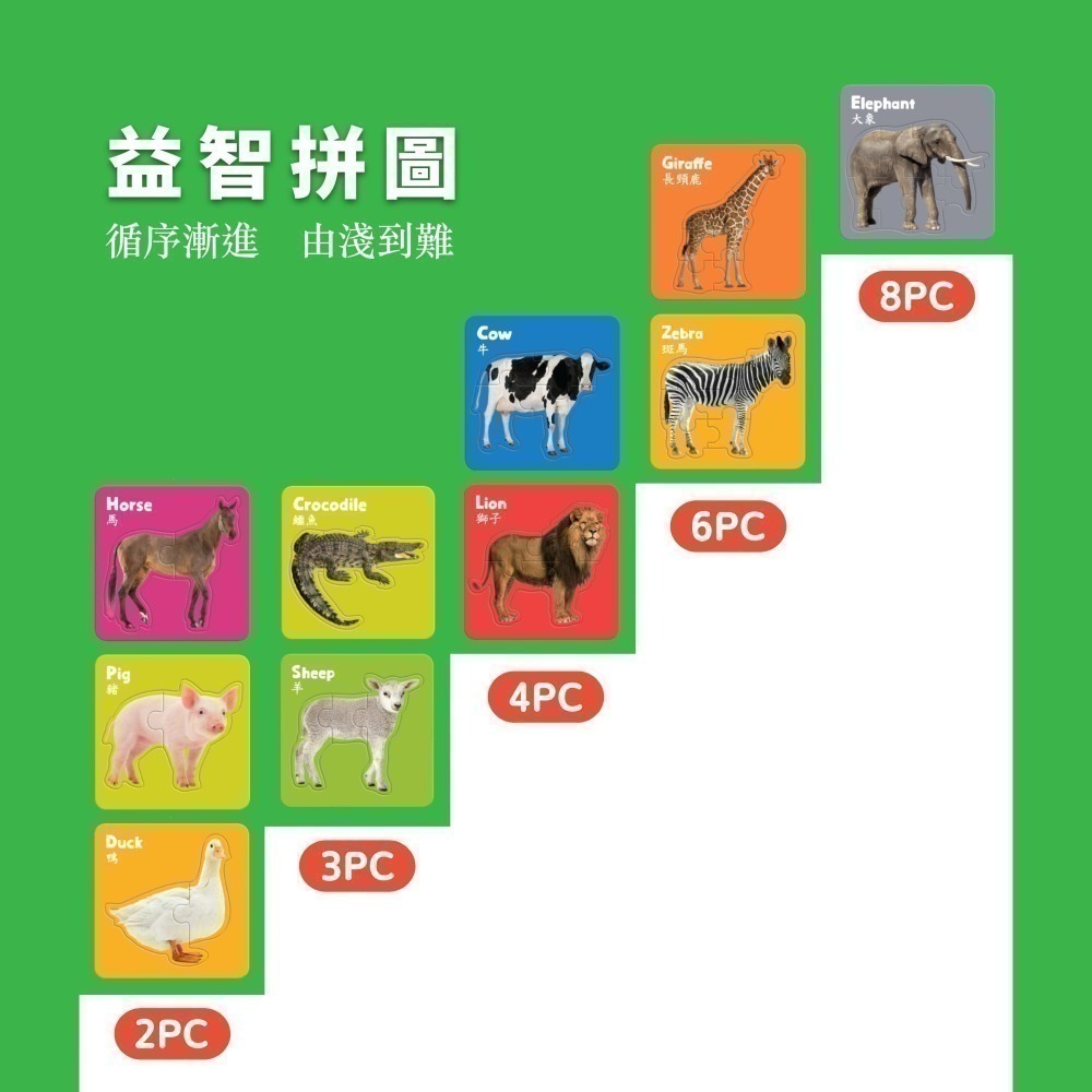 Curios®️ 動物幼兒拼圖 (10款)-細節圖3