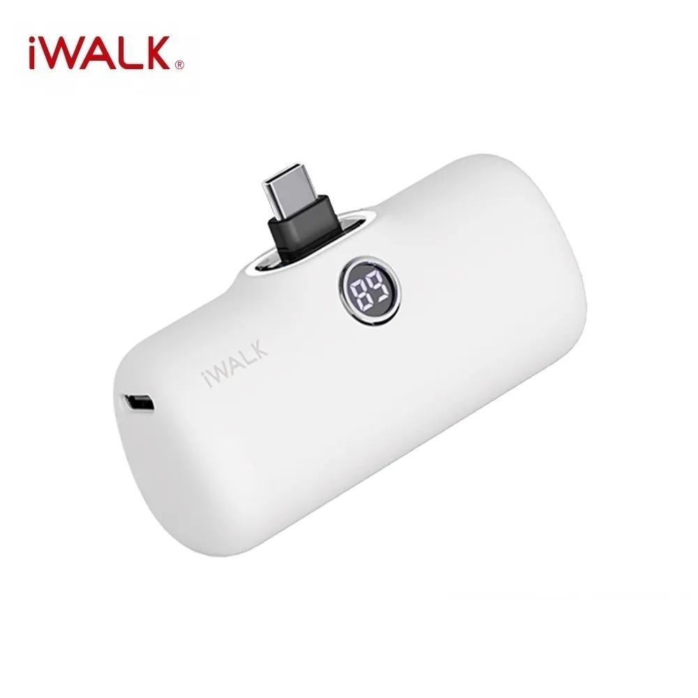 【iWALK】 PRO 五代 4800mAh 快充直插式口袋行動電源 Type-c接頭 白色-細節圖2