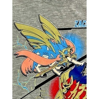 【二手童裝】日本帶回 寶可夢兒童長袖T恤 棉質長袖  蒼響劍之王 藏然瑪特 盾之王  130公分-細節圖3