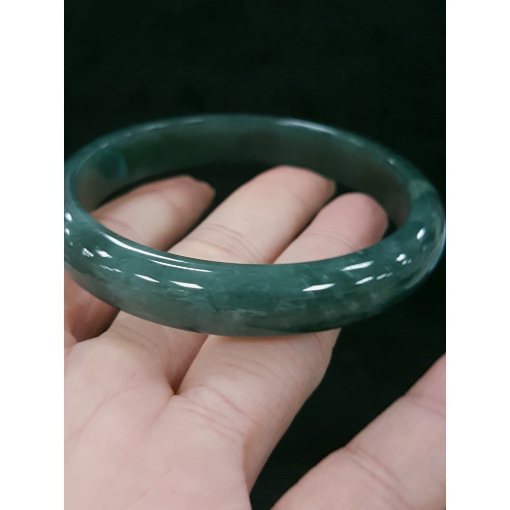 天然緬甸玉A貨翡翠瓜料平安鐲18.9圍 玉鐲 手鐲-細節圖4