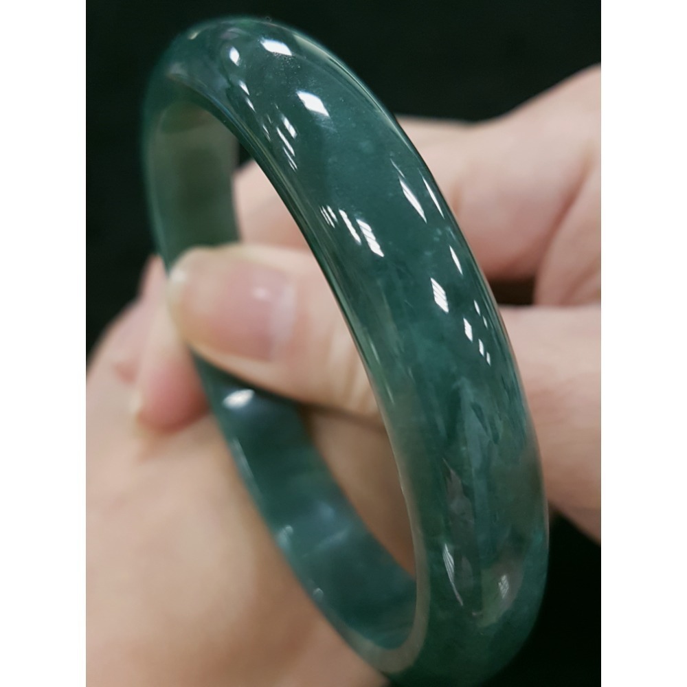 天然緬甸玉A貨翡翠瓜料平安鐲18.9圍 玉鐲 手鐲-細節圖5