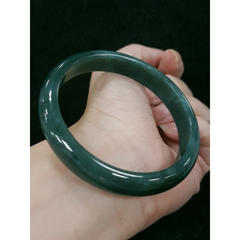 天然緬甸玉A貨翡翠瓜料平安鐲18.9圍 玉鐲 手鐲-細節圖7