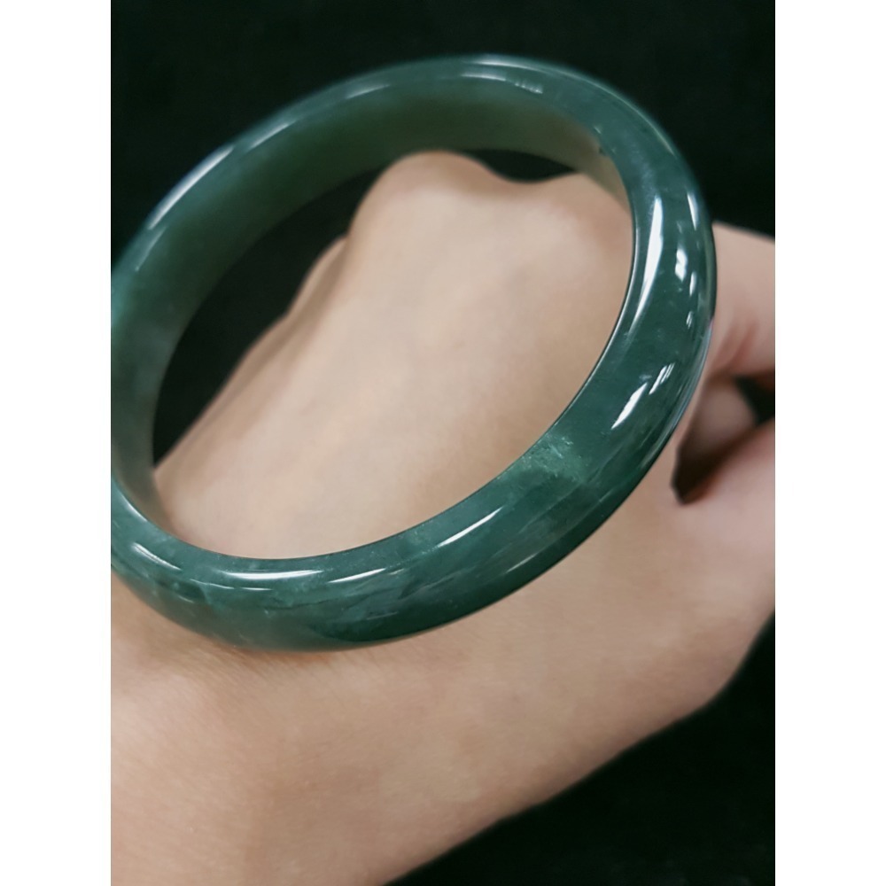 天然緬甸玉A貨翡翠瓜料平安鐲18.9圍 玉鐲 手鐲-細節圖11