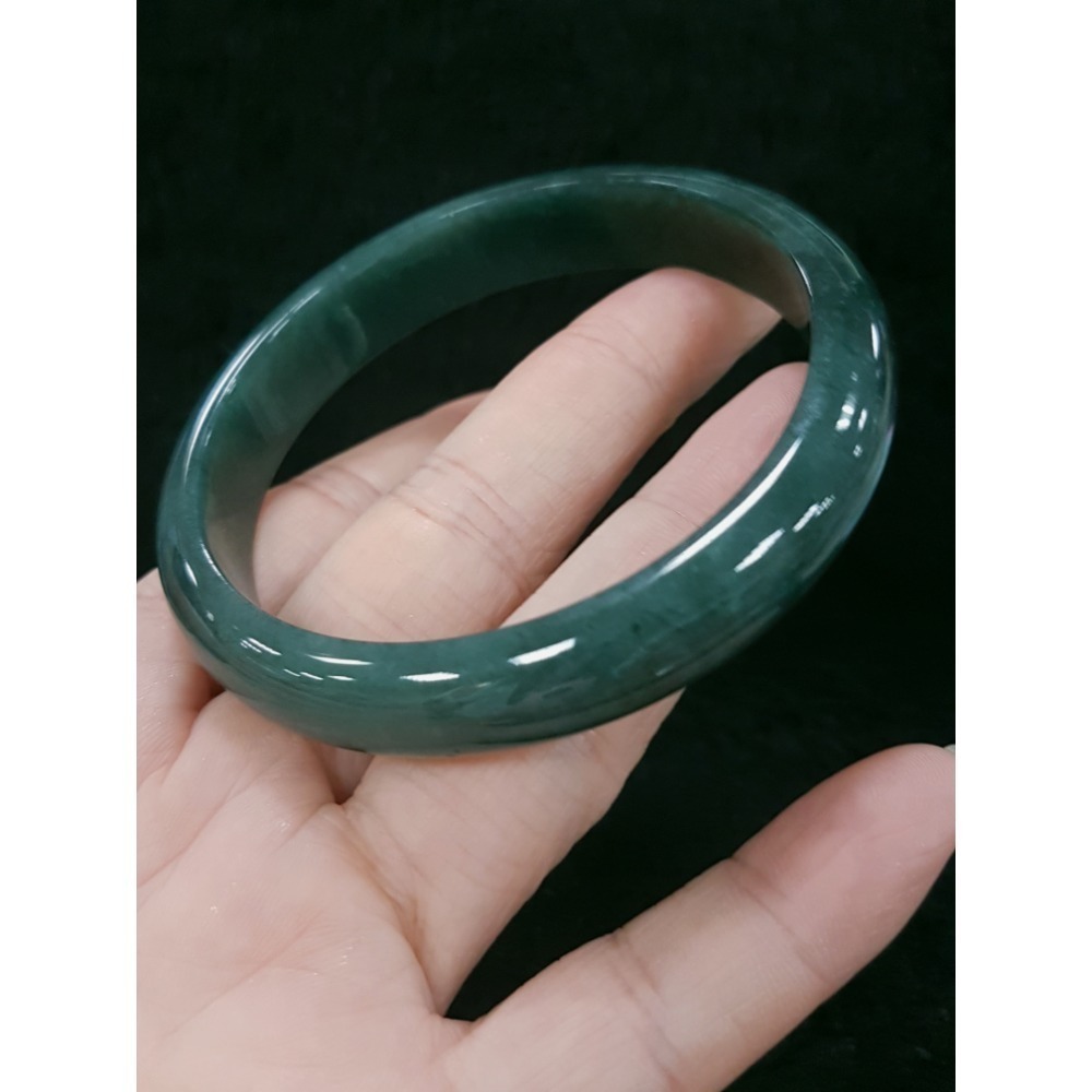 天然緬甸玉A貨翡翠瓜料平安鐲18.9圍  玉鐲 手鐲-細節圖4