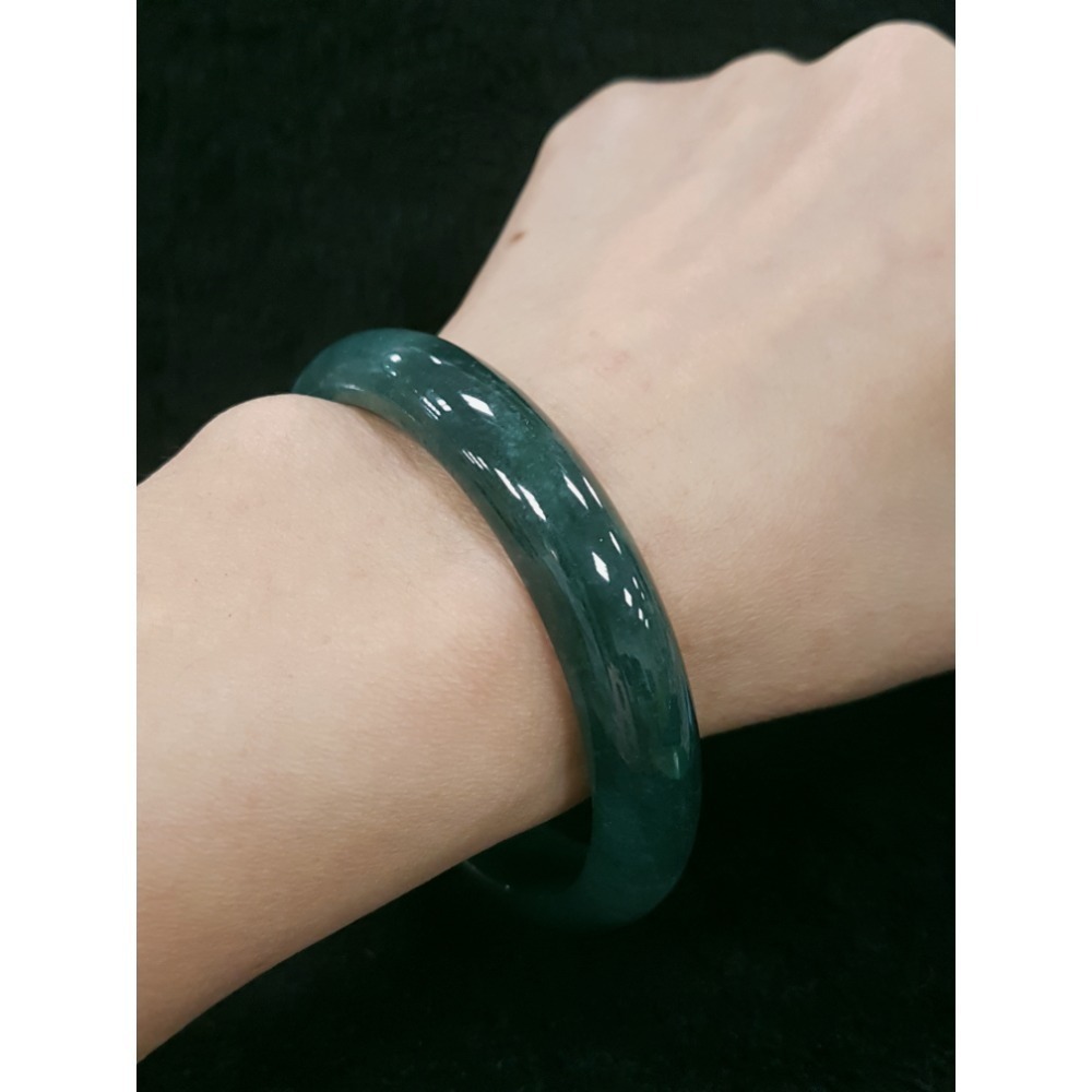 天然緬甸玉A貨翡翠瓜料平安鐲18.9圍  玉鐲 手鐲-細節圖7
