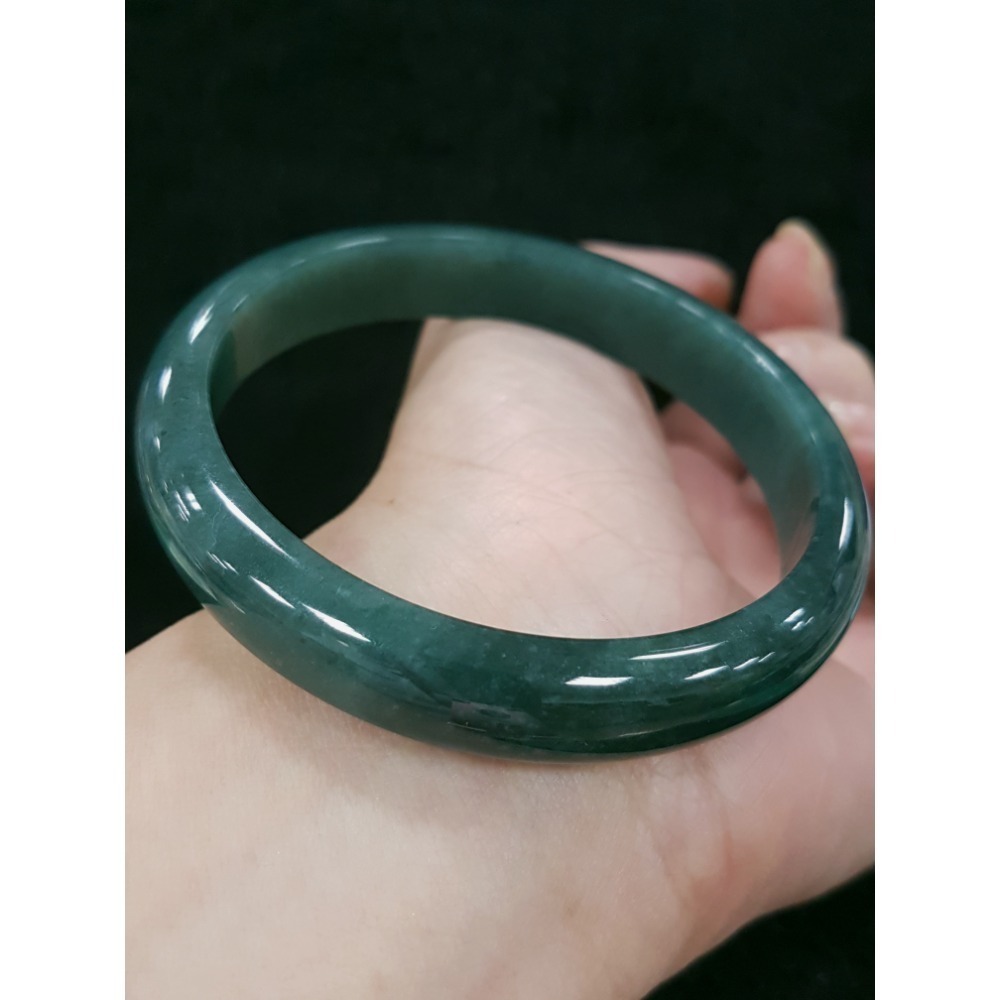 天然緬甸玉A貨翡翠瓜料平安鐲18.9圍  玉鐲 手鐲-細節圖8
