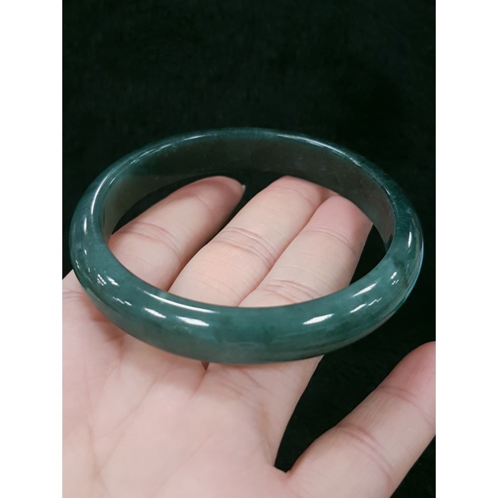 天然緬甸玉A貨翡翠瓜料平安鐲 18.9圍玉鐲 手鐲-細節圖5