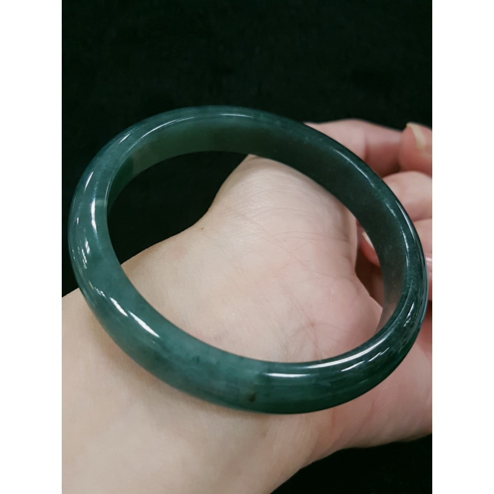 天然緬甸玉A貨翡翠瓜料平安鐲 18.9圍玉鐲 手鐲-細節圖7