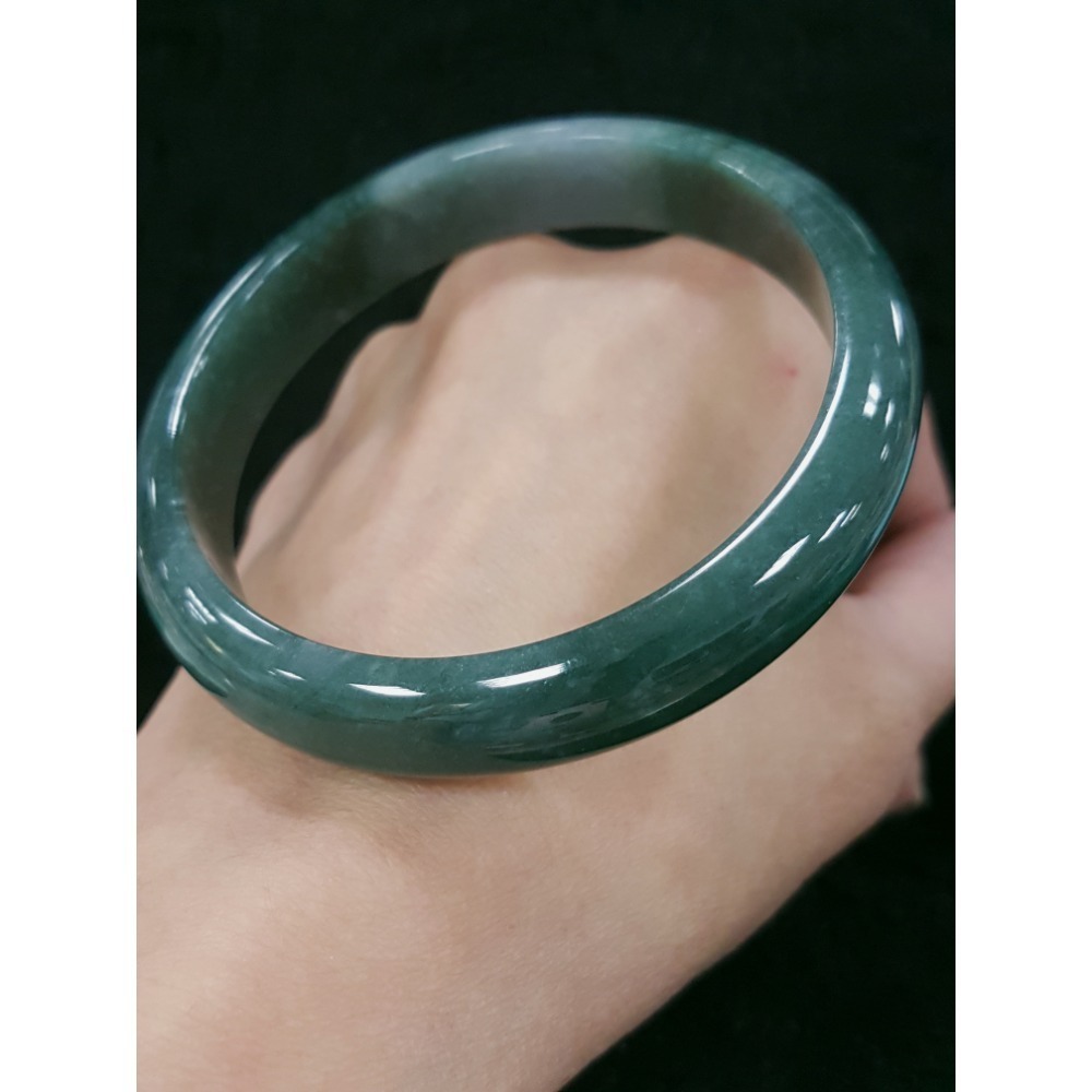 天然緬甸玉A貨翡翠瓜料平安鐲18.8圍 玉鐲 手鐲-細節圖2