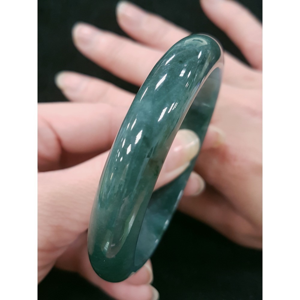 天然緬甸玉A貨翡翠瓜料平安鐲18.8圍 玉鐲 手鐲-細節圖3