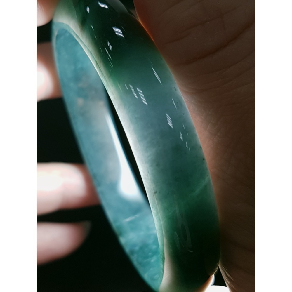 天然緬甸玉A貨翡翠瓜料平安鐲18.8圍 玉鐲 手鐲-細節圖6