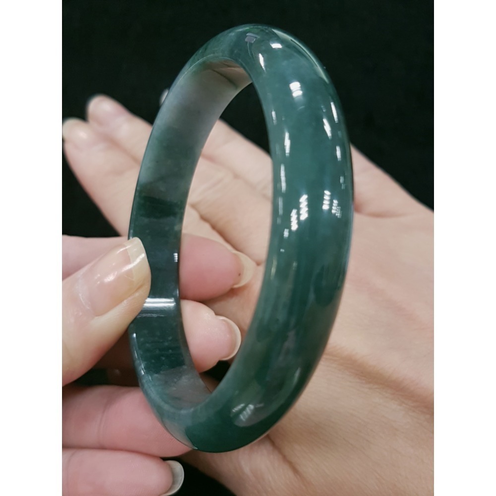 天然緬甸玉A貨翡翠瓜料平安鐲18.8圍 玉鐲 手鐲-細節圖10