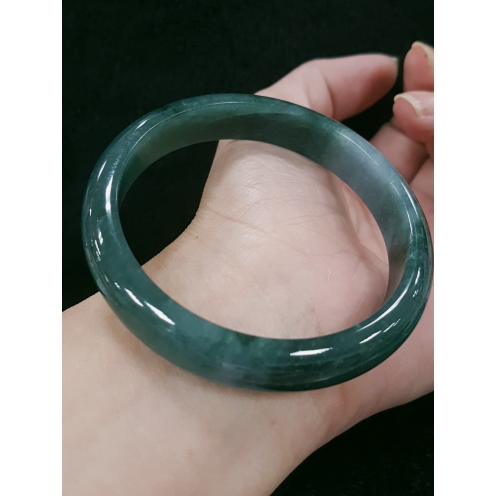 天然緬甸玉A貨翡翠瓜料平安鐲18.8圍 玉鐲 手鐲-細節圖11