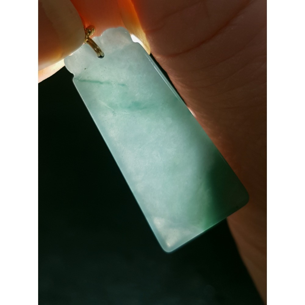 天然緬甸玉A貨翡翠瓜料 無事牌 方牌吊飾 吊墜 掛墜-細節圖5