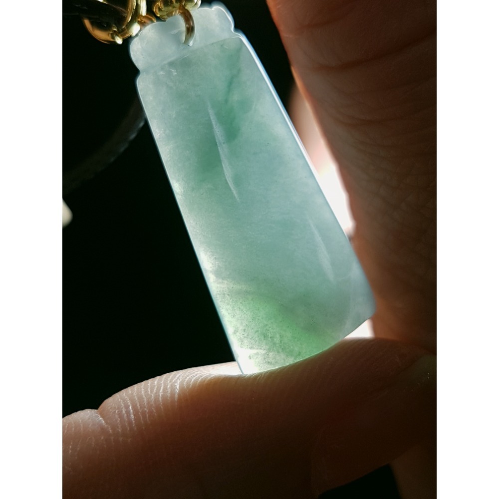 天然緬甸玉A貨翡翠瓜料 無事牌 方牌吊飾 吊墜 掛墜-細節圖6