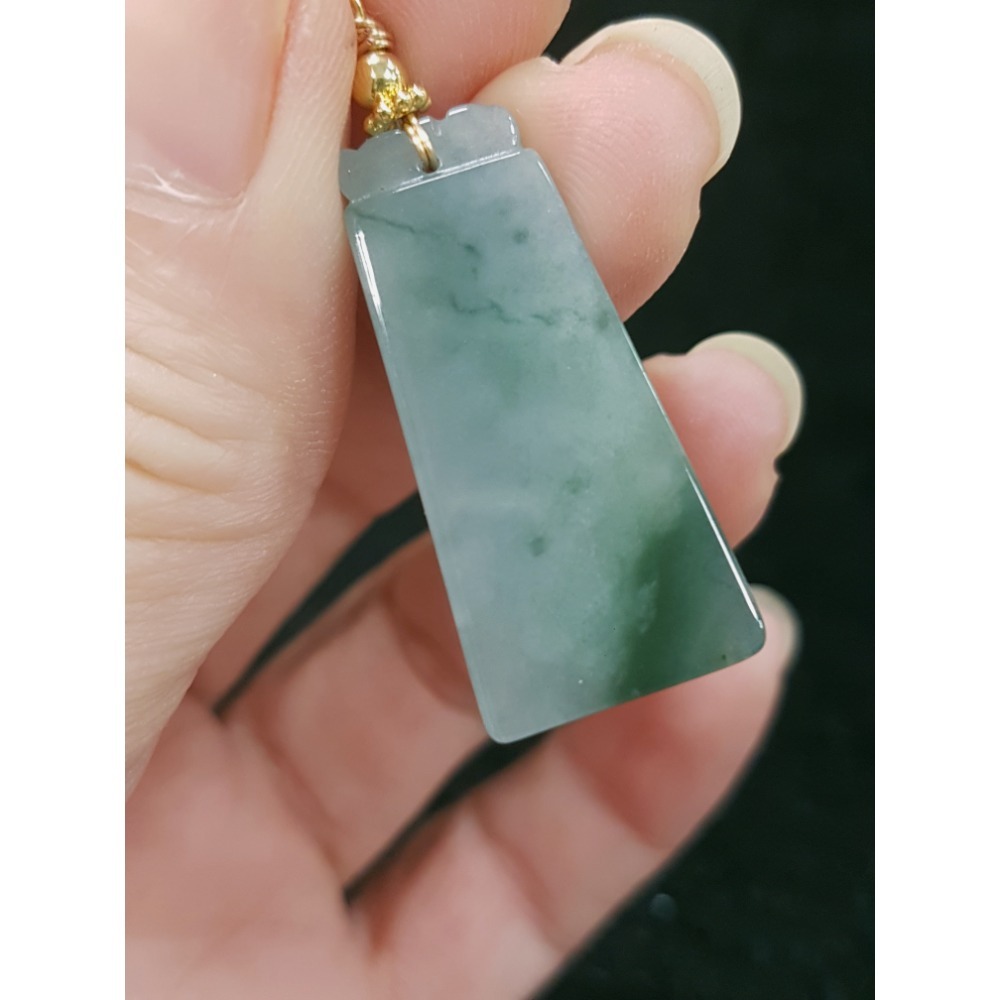 天然緬甸玉A貨翡翠瓜料 無事牌 方牌吊飾 吊墜 掛墜-細節圖7