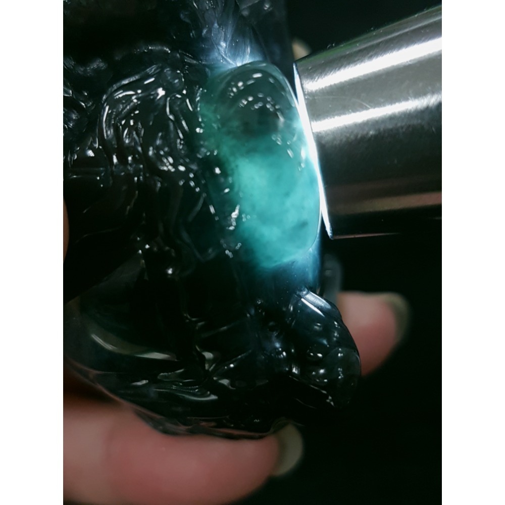 天然緬甸玉A貨翡翠招財鎮宅 龍龜 長壽龜 衣錦榮歸 神獸擺件掛件-細節圖2