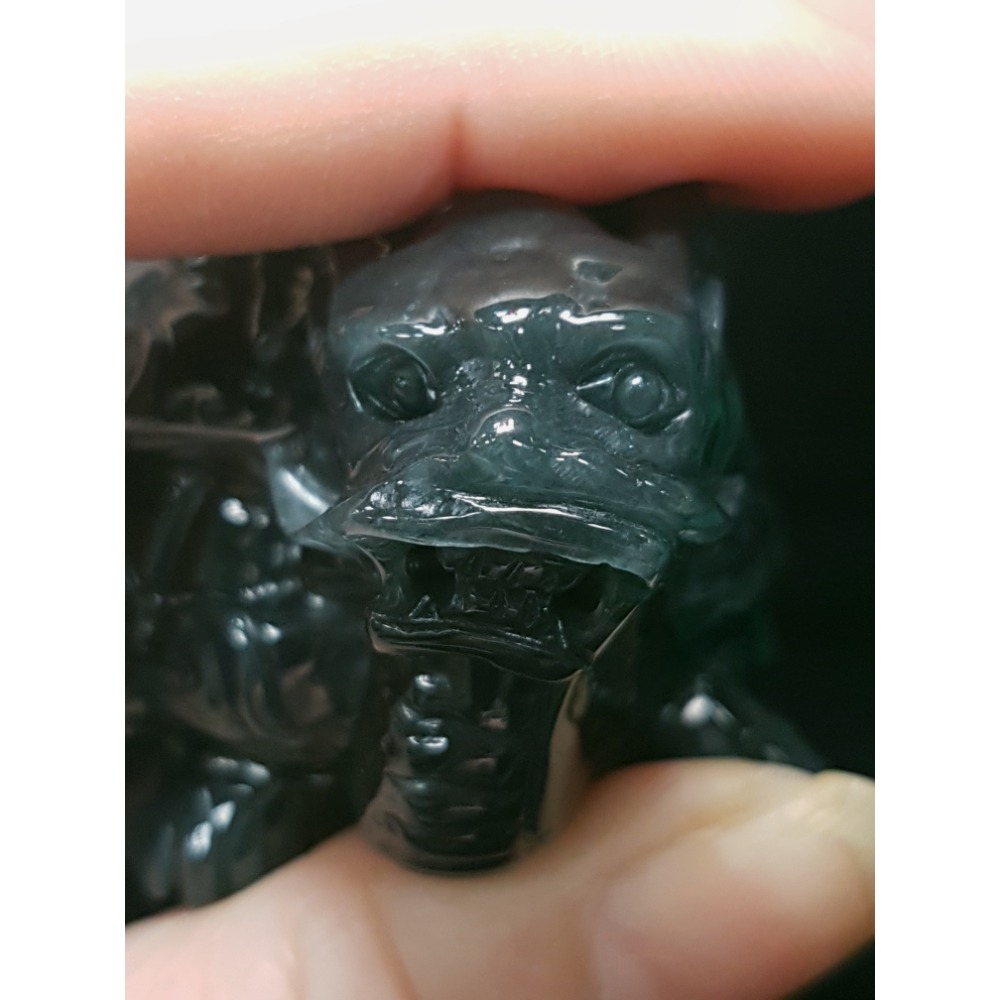 天然緬甸玉A貨翡翠招財鎮宅 龍龜 長壽龜 衣錦榮歸 神獸擺件掛件-細節圖5