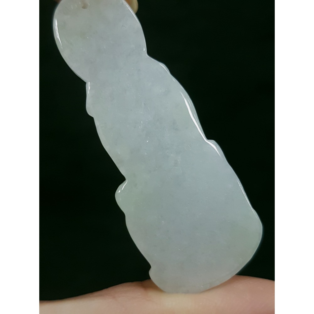 天然緬甸玉A貨翡翠  送子觀音 站姿觀音 觀世音 項墜 玉墜-細節圖2