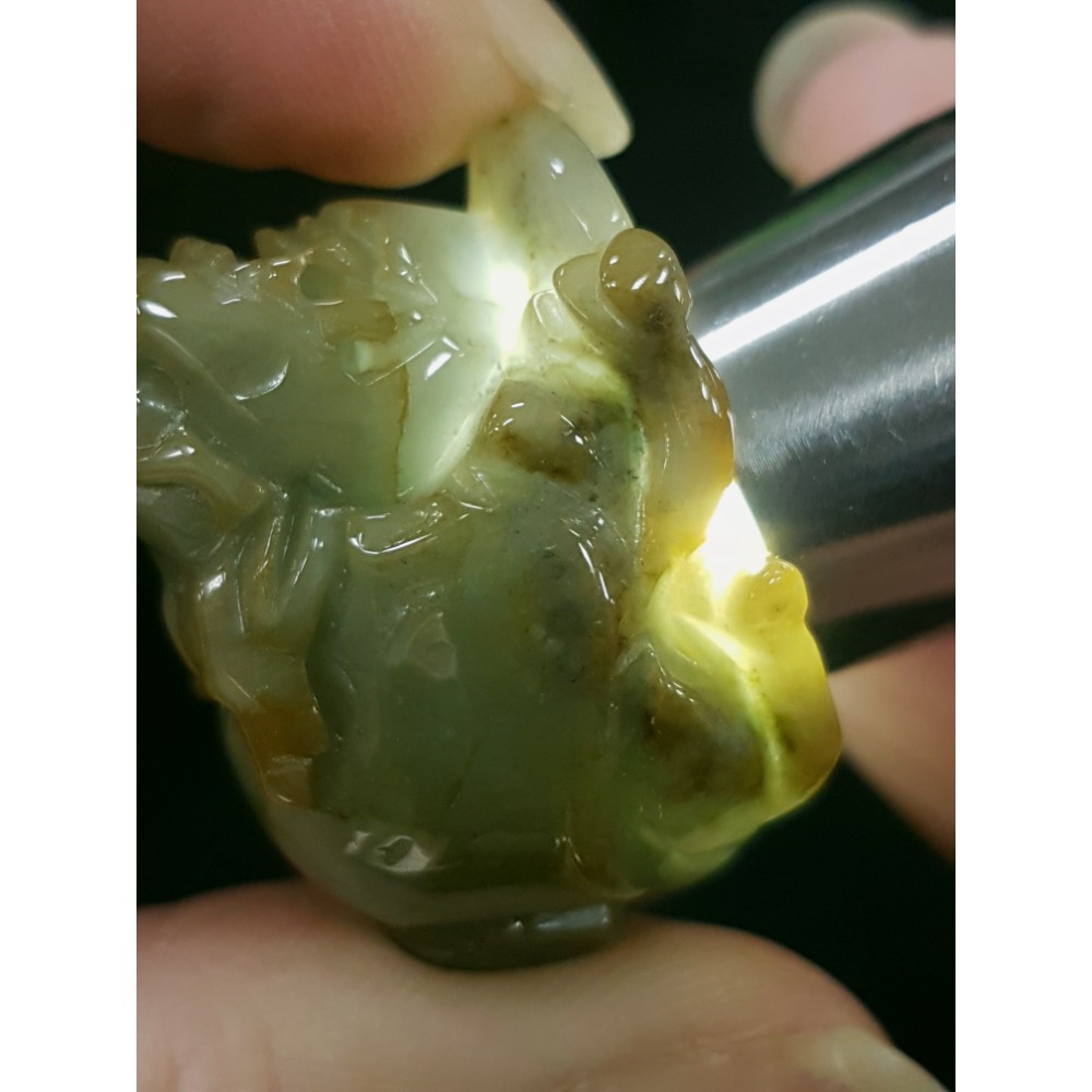 天然緬甸玉A貨翡翠招財鎮宅 龍龜長壽龜衣錦榮歸神獸擺件掛件-細節圖2