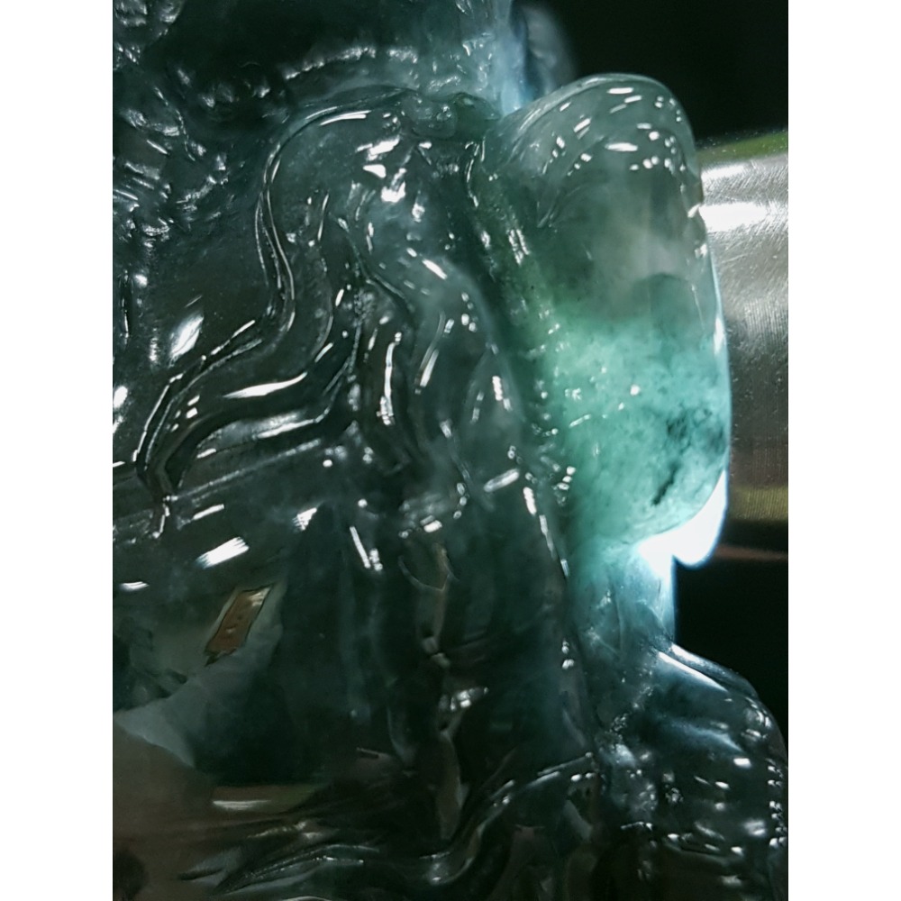 天然緬甸玉A貨翡翠招財鎮宅 龍龜 長壽龜 衣錦榮歸 神獸擺件掛件-細節圖3