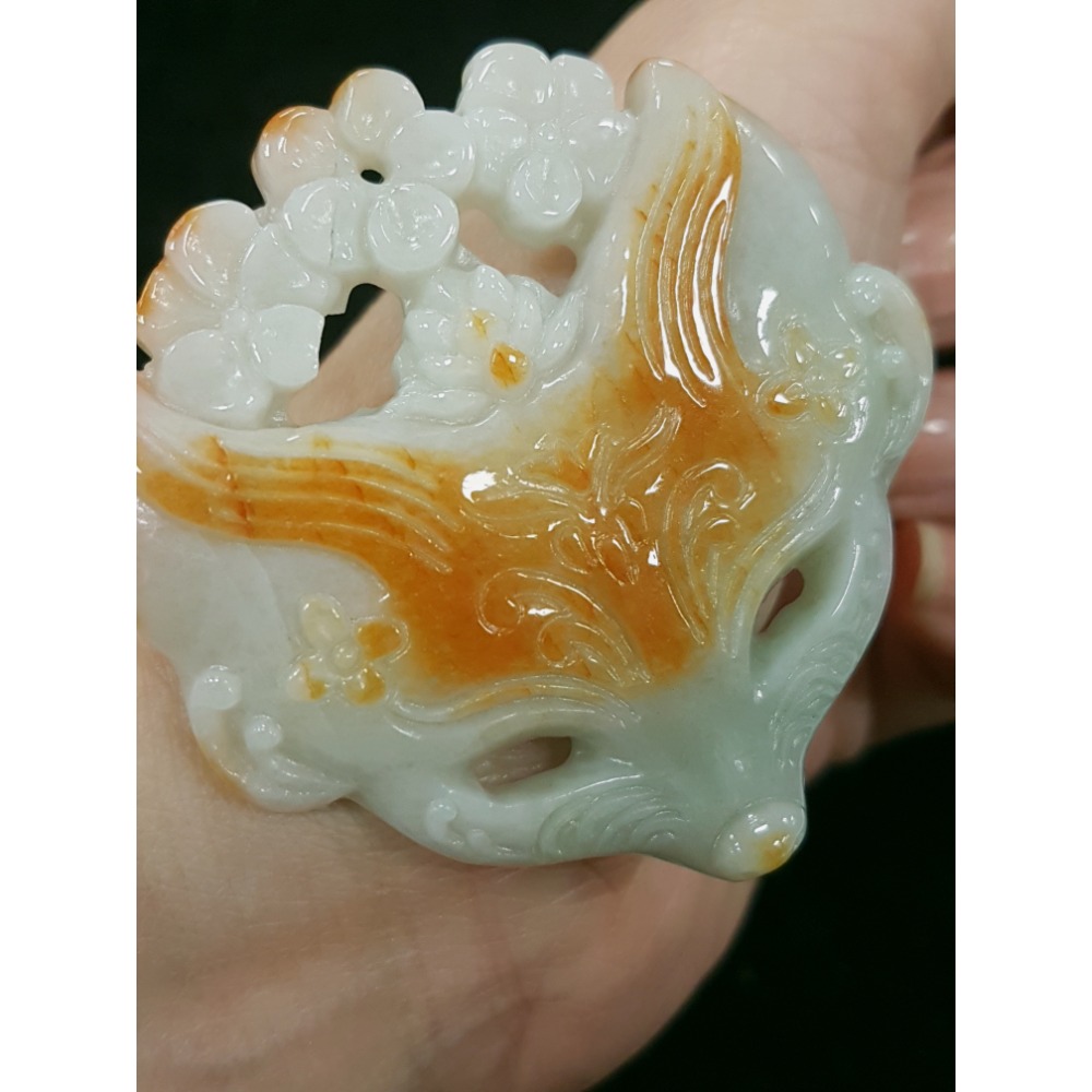 天然緬甸玉A貨翡翠  狐狸面具美麗 機靈 智慧 招人緣 狐狸 掛墜吊飾吊墜擺件-細節圖2