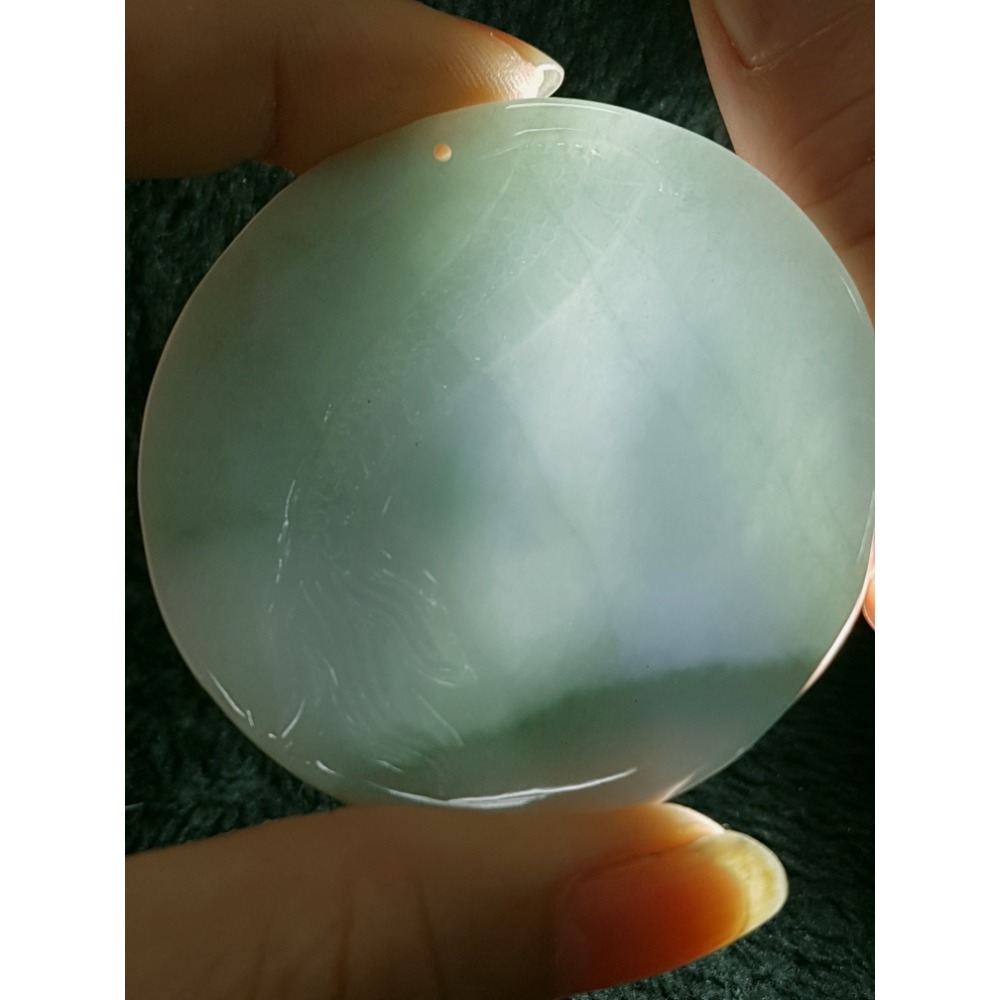 天然緬甸玉A貨翡翠  龍牌  正面龍  龍如意  四爪龍 貔貅 掛件吊飾-細節圖4