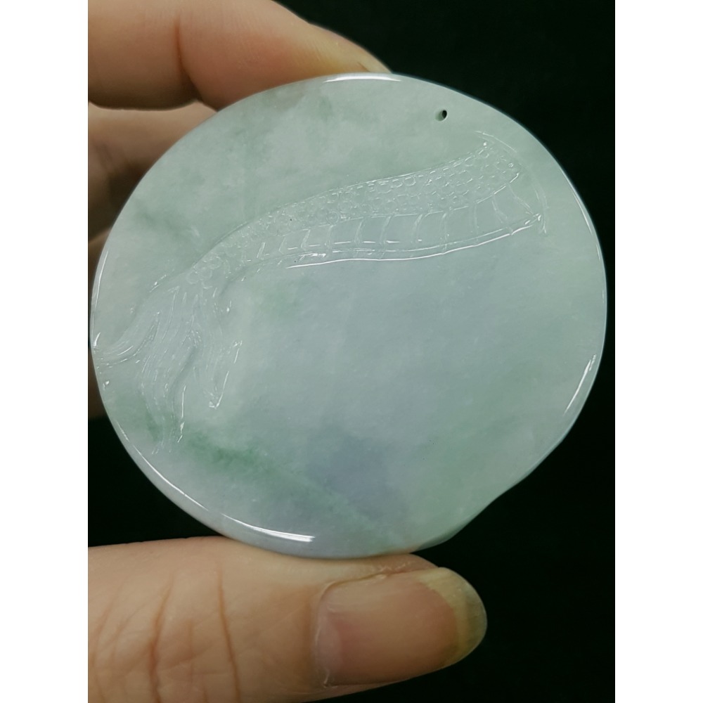 天然緬甸玉A貨翡翠  龍牌  正面龍  龍如意  四爪龍 貔貅 掛件吊飾-細節圖7