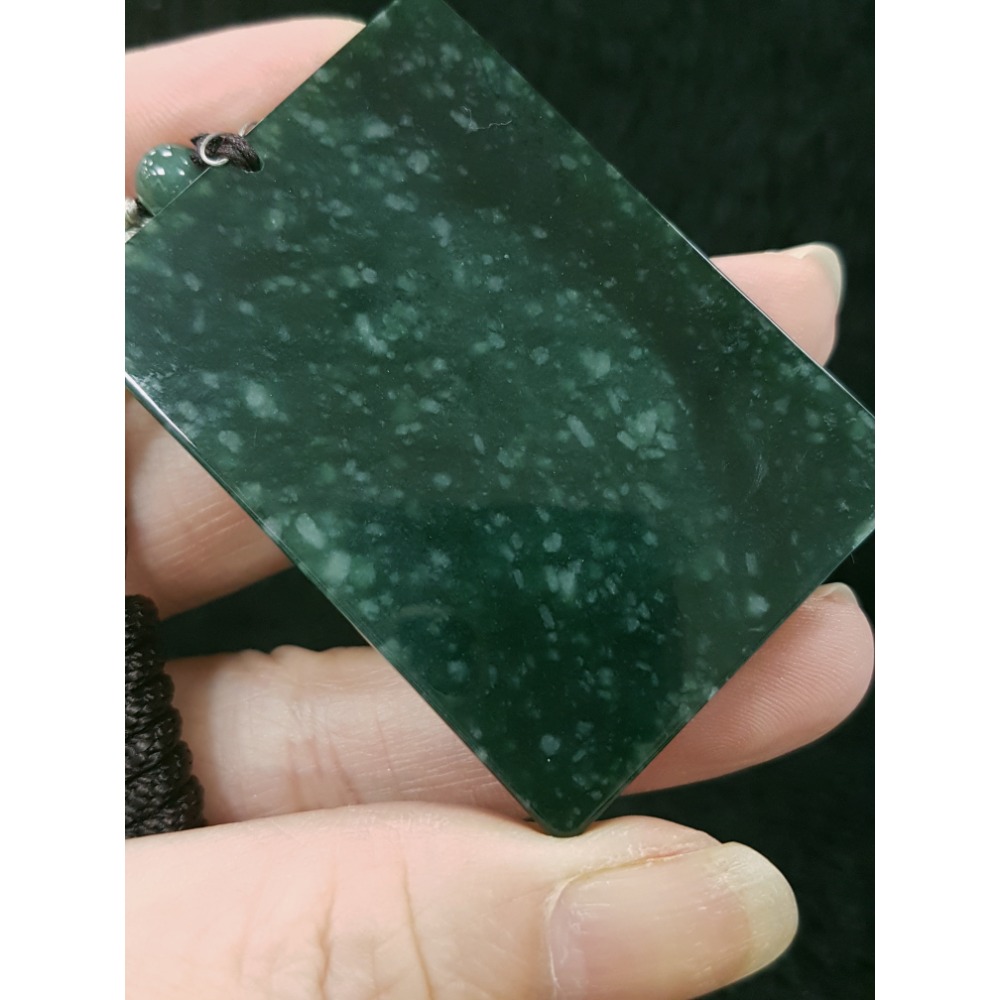 天然緬甸玉A貨翡翠 瓜料藍水雷射激光雕刻 龍牌 吊墜-細節圖8