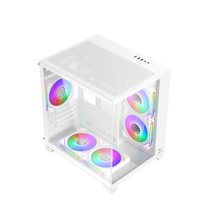 Xigmatek富鈞 AQUA M NANO/AQUA M NANO ARCTIC炫彩固光M-ATX黑色/白色海景房機殼-細節圖11